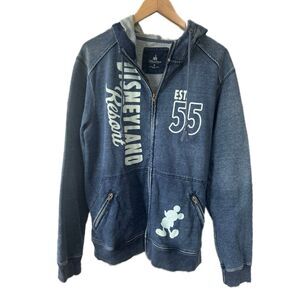 Disney Parks Disneyland Resort  Est. 55 Full Zip Stone Wash Hoodie Jacket M